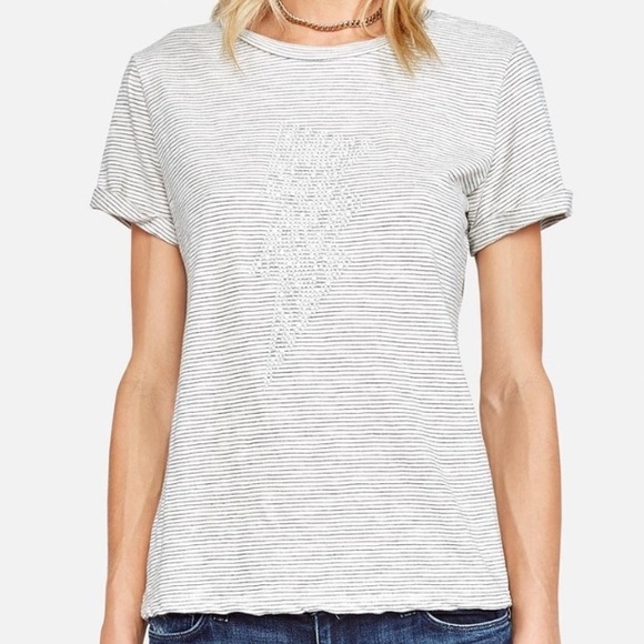 Lauren Moshi Tops - Lauren Moshi Pearl Lightning Tee